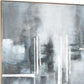 Royal Skies Hand Painted Silver Floater Frame Wall Art