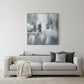 Royal Skies Hand Painted Silver Floater Frame Wall Art