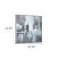 Royal Skies Hand Painted Silver Floater Frame Wall Art