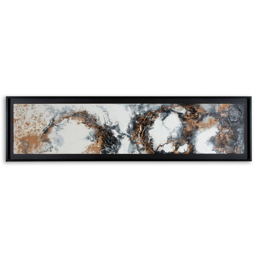 Divergent Hand Painted Black Floater Frame Wall Art
