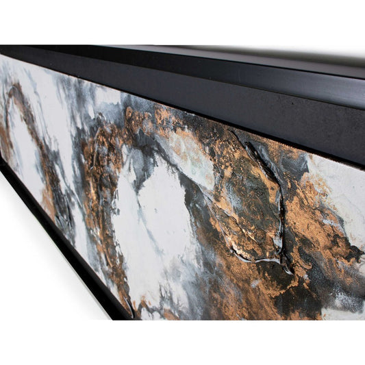 Divergent Hand Painted Black Floater Frame Wall Art