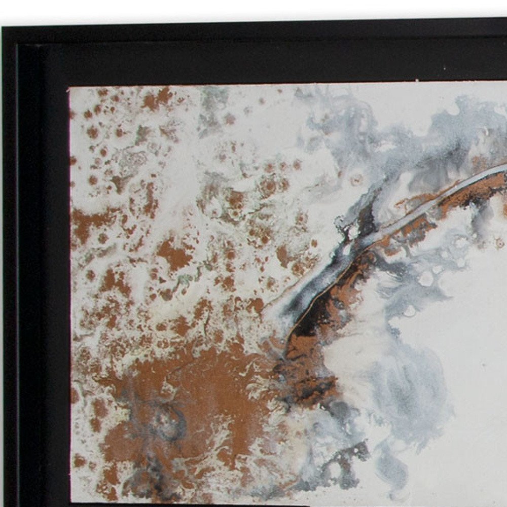 Divergent Hand Painted Black Floater Frame Wall Art