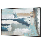 Exhilaration Hand Painted Black Floater Frame Wall Art