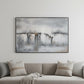 Hushed Breeze Hand Painted Black Floater Frame Wall Art