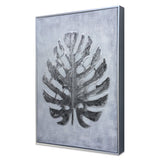 Silver Jungle II Hand Painted Silver Floater Frame Wall Art
