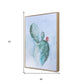 Desert Bloom Hand Painted Brown Floater Frame Wall Art