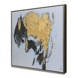 Illustrious Hand Painted Black Floater Frame Wall Art