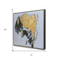 Illustrious Hand Painted Black Floater Frame Wall Art