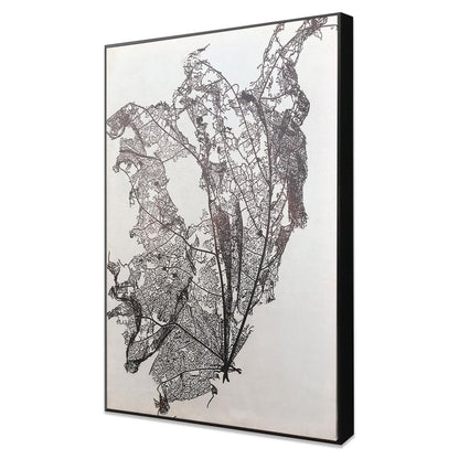 Deliquesce Hand Painted Black Floater Frame Wall Art