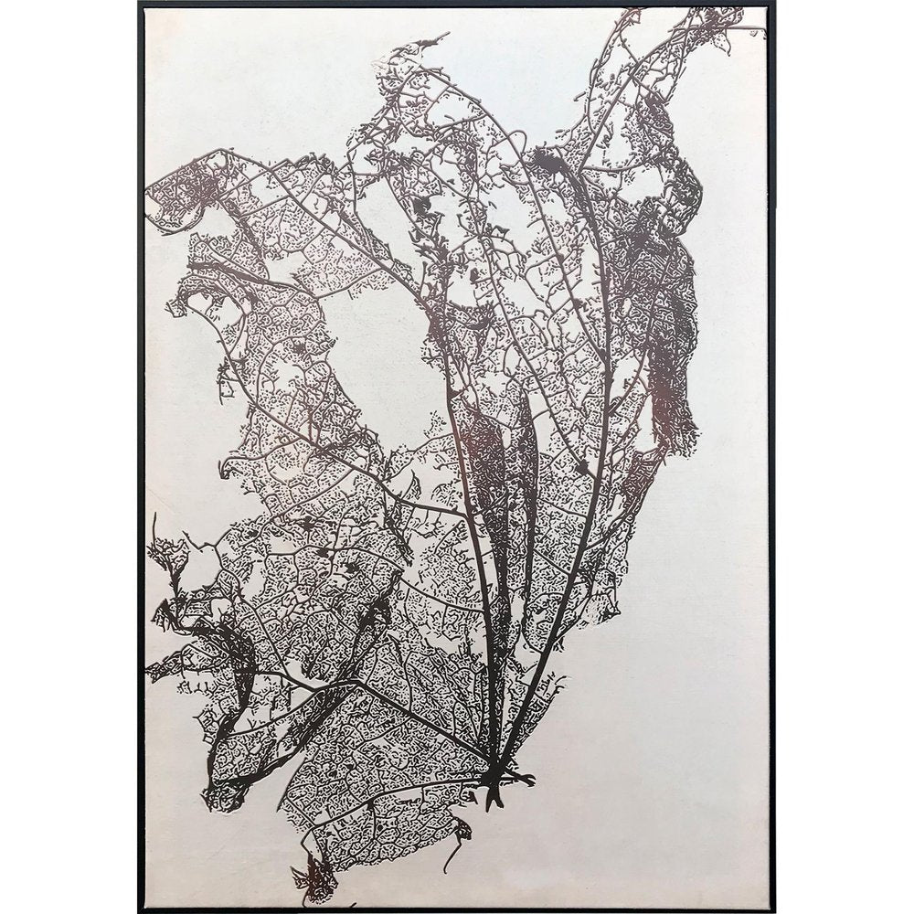 Deliquesce Hand Painted Black Floater Frame Wall Art