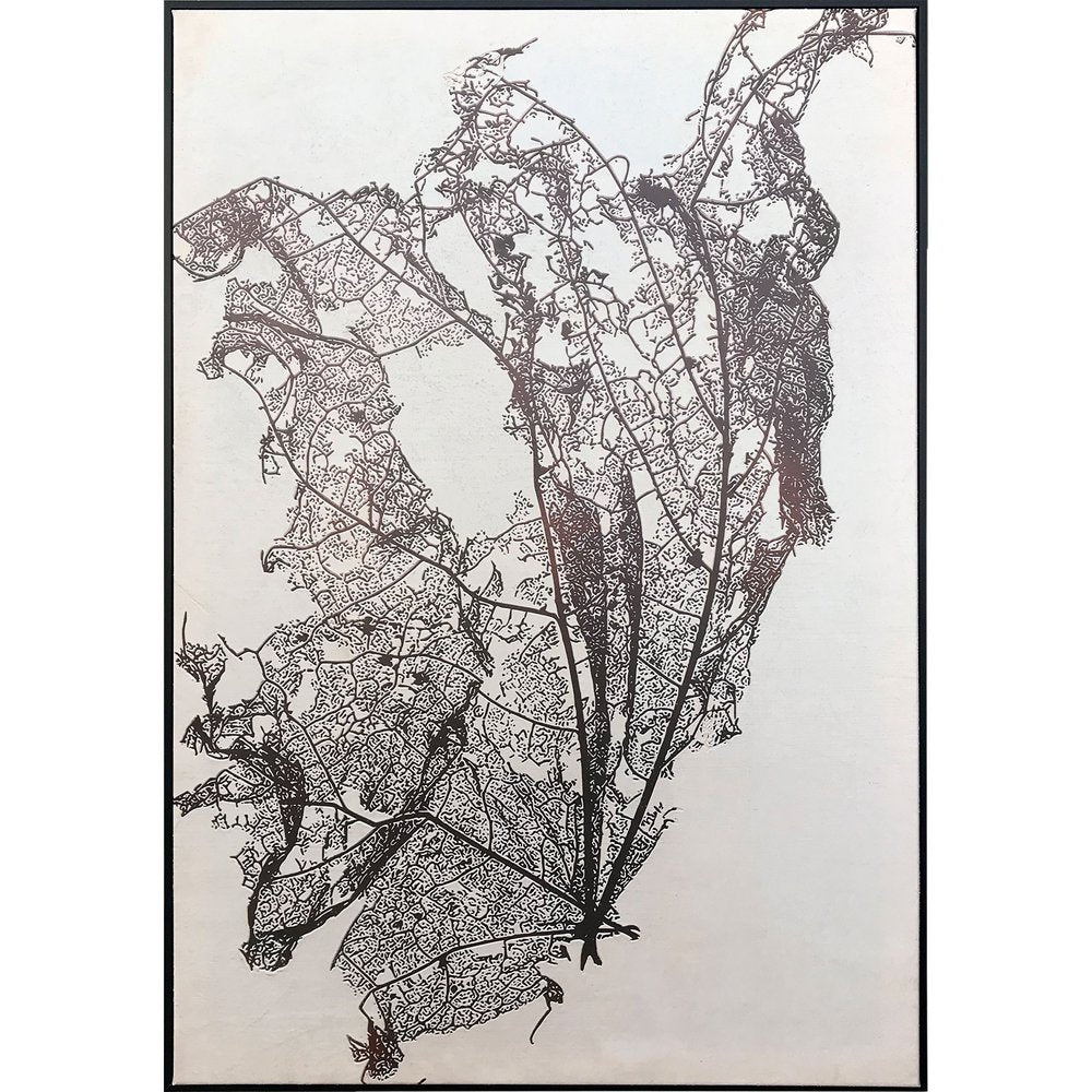 Deliquesce Hand Painted Black Floater Frame Wall Art
