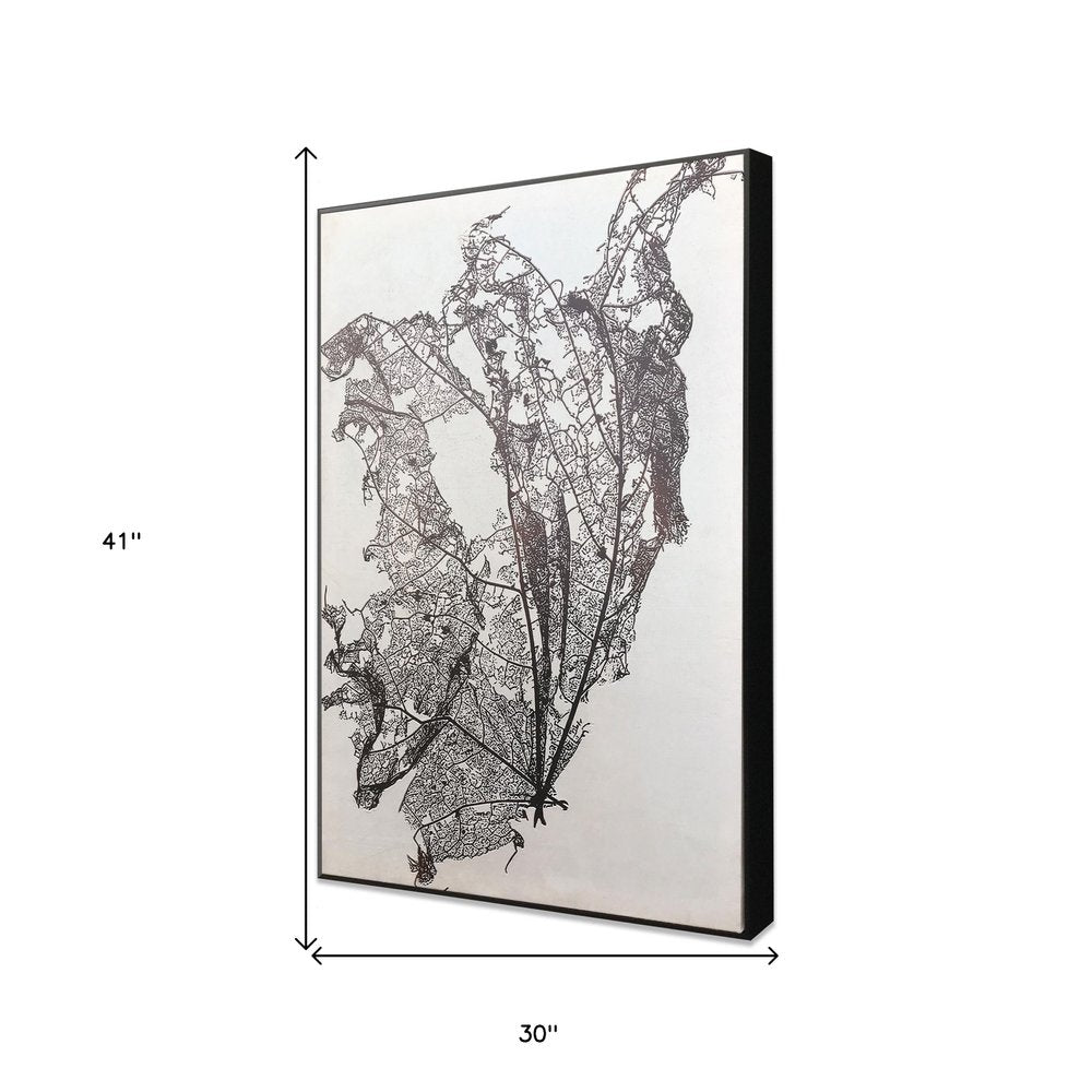 Deliquesce Hand Painted Black Floater Frame Wall Art
