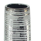 40" Silver Striped Tapered Ceramic Floor Vase