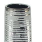 40" Silver Striped Tapered Ceramic Floor Vase