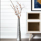 40" Silver Striped Tapered Ceramic Floor Vase