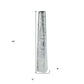 48" Silver Striped Tapered Ceramic Floor Vase