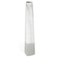 40" White Faux Marble Tapered Ceramic Floor Vase