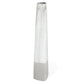 40" White Faux Marble Tapered Ceramic Floor Vase