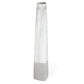40" White Faux Marble Tapered Ceramic Floor Vase