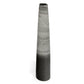 39" Black And Gray Ombre Tapered Ceramic Floor Vase
