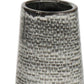 39" Black And Gray Ombre Tapered Ceramic Floor Vase