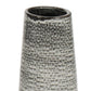 39" Black And Gray Ombre Tapered Ceramic Floor Vase
