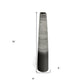 39" Black And Gray Ombre Tapered Ceramic Floor Vase