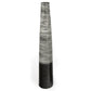 47" Black And Gray Ombre Tapered Ceramic Floor Vase