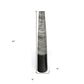 47" Black And Gray Ombre Tapered Ceramic Floor Vase