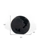 8" Black Hammered Round Aluminum Table Vase
