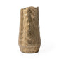 10" Gold Hammered Cylinder Aluminum Table Vase