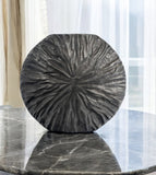 10" Gray Abstract Aluminum Table Vase