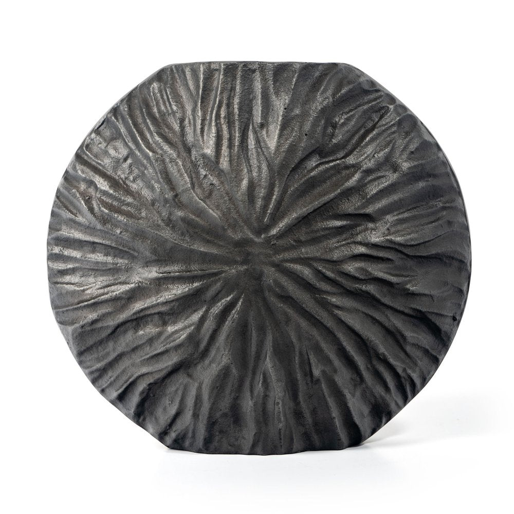 10" Gray Abstract Aluminum Table Vase