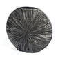 10" Gray Abstract Aluminum Table Vase
