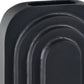 12" Black Geometric Aluminum Table Vase