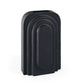 12" Black Geometric Aluminum Table Vase