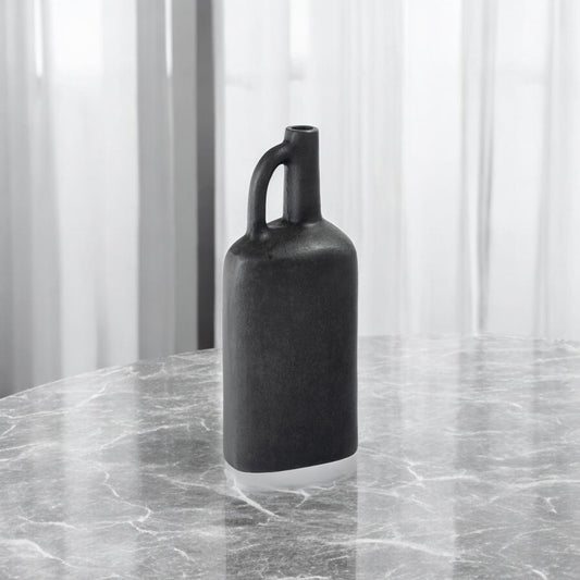 11" Gray Aluminum Jug Table Vase