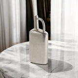 14" Silver Aluminum Jug Table Vase