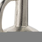 14" Silver Aluminum Jug Table Vase