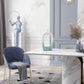 18" Aqua And White Ombre Ceramic Table Vase