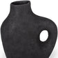 12" Black Aluminum Modern Abstract Table Vase