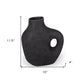 12" Black Aluminum Modern Abstract Table Vase