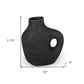 12" Black Aluminum Modern Abstract Table Vase