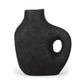 12" Black Aluminum Modern Abstract Table Vase