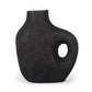 12" Black Aluminum Modern Abstract Table Vase