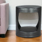 20" Black Iron Round Floor Shelf End Table