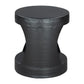 20" Black Iron Round Floor Shelf End Table