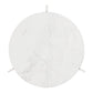 25" White And Silver Marble And Aluminum Round Cross Legs End Table
