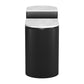 Set of Two Black And White Solid Wood And Marble Oval Block End Tables
