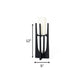 12" Black Distressed Aluminum Geometric Tabletop Pillar Candle Holder